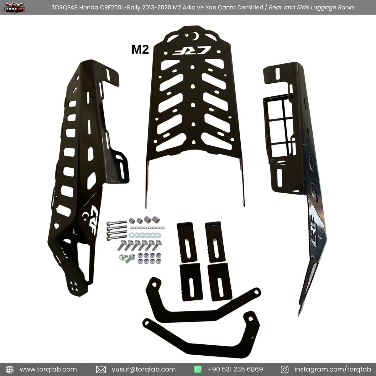 Torqfab Honda CRF250L / Rally (2013-2020) Yan Çanta Demiri Version4 / Egzoz Koruma Demiri
